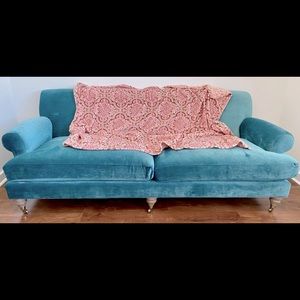 Home Sense Pink, Tan & White Paisley Printed Blanket